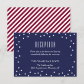 Met sterrenhemel | Krimsonen strepen | Ontvangstge Informatiekaartje (Voorkant / Achterkant)