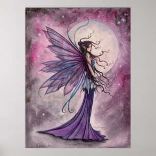 Met sterrenlicht Amethist Schone Kunst Posterprint Poster