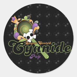 met suiker beklede cyanide-Pop Ronde Sticker