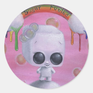 met suiker gevoede stickers