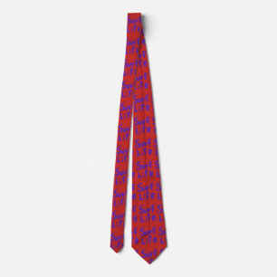 met surf besproeid blauw op rood stropdas