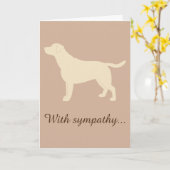 Met sympathie gele labrador retriever hond kaart (Gele Bloem)