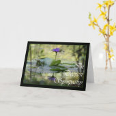 Met sympathie, gewoon condoleances kaart (Gele Bloem)