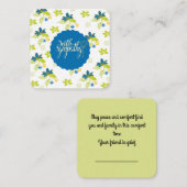 Met sympathie: notitiekaartje (Voorkant / Achterkant)