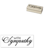 Met Sympathie Sentiment Rubber Art Stempel (Gestempeld)