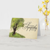 Met sympathie Wenskaart Kaart (Gele Bloem)