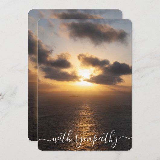 Met sympathie zonsondergang over de oceaancondolea (Voorkant / Achterkant)