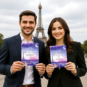 Met TEKST aan de achterkant Amour Éternel à la Par Kaart