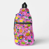 😍 met tekst gemengde pickleball roze sling bag (Voorkant)