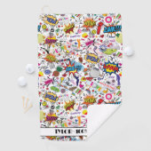 😍 🏌️ met tekst geweldige golfmix wit golfhanddoek (Insitu)