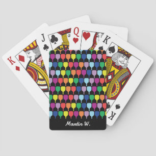 Met tekst Kleurrijke handpalmen 💚 💛 💙 Pokerkaarten
