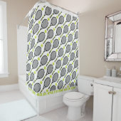 Met tekst 🎾 zwart en groene tennis 🎾 witte douch douchegordijn (In situ)