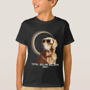 Met Totale Zonsverduistering Golden Retriever T-shirt