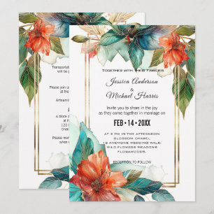 Met trouwdetails Hibiscus Serenade Paradise Kaart