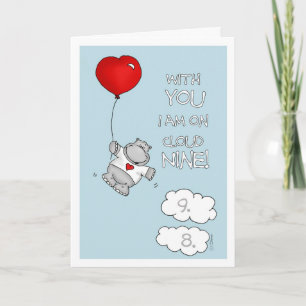 Met u ben ik op wolk negen - Dag Valentine Feestdagen Kaart