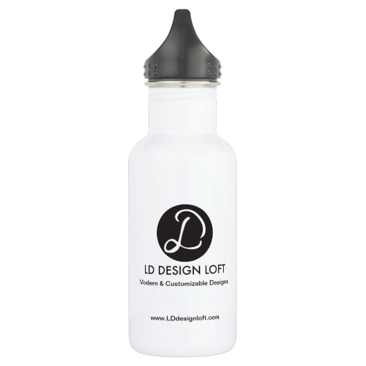 met Uw Logo hier, Aanbieding Waterfles (Links)