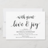 Met veel liefde, repetitie Diner Uitnodiging kaart (Voorkant)