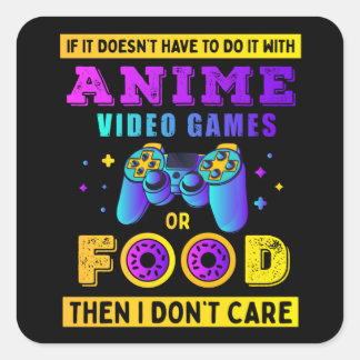 met videospelletjes met anime of een cadeau met ee vierkante sticker