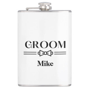 Met vinyl omwikkelde fles-Bruidegom fles Heupfles