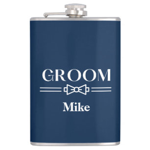 Met vinyl omwikkelde fles-Bruidegom Heupfles