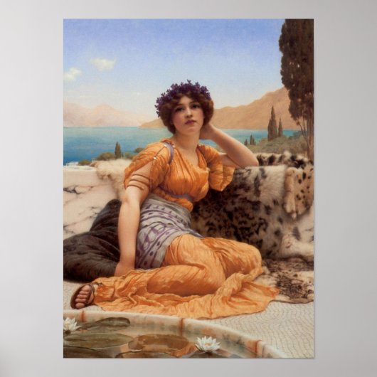 Met Violets Wreathed en Robe van Saffron Hue Poster (Voorkant)