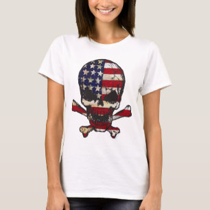 Met vlag geschilderd - Skull.png T-shirt