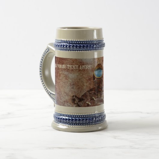 Met volledige stoom aan bierpul (Voorkant links)