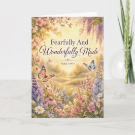 Met Vrees en Verwondering Geschapen Aquarel Kaart