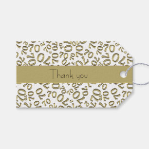 Met vriendelijke groet   70e Willekeurige Nummer P Cadeaulabel