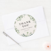 Met vriendelijke groet! Eucalyptus bruiloft Ronde Sticker (Envelop)