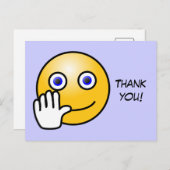 Met vriendelijke groet! Golvende emoticon Briefkaart (Voorkant / Achterkant)