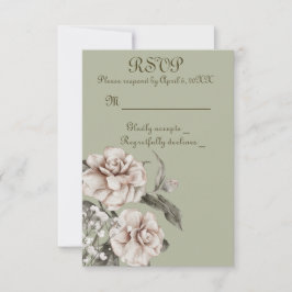 Met vrolijke harten RSVP kaartje