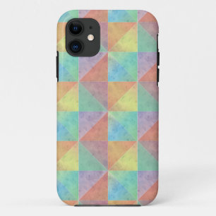 Met waterverf gevulde driehoek geometrisch patroon iPhone 11 hoesje