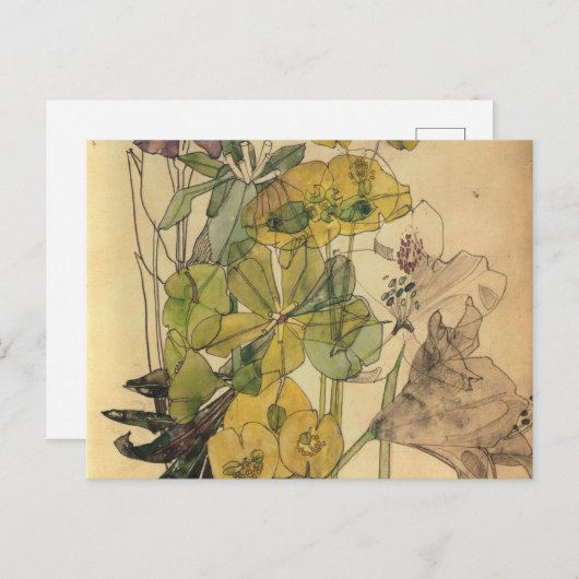Met Yham Flowers Charles Rennie Mackintosh Briefkaart (Voorkant / Achterkant)