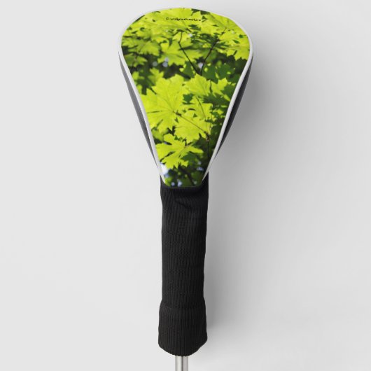 Met zondeklapte bladeren in het bos golfheadcover (Voorkant)