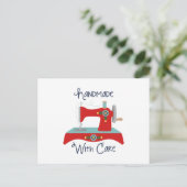 Met zorg handgemaakt briefkaart (Staand voorkant)