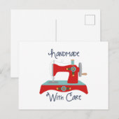 Met zorg handgemaakt briefkaart (Voorkant / Achterkant)