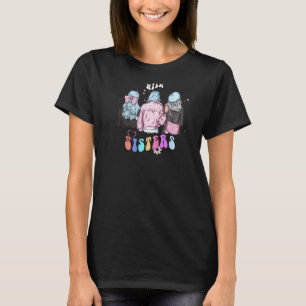 Met zussen op de rugleuning t-shirt
