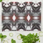 Met zwarte grijs naar ruby, virtuele vormen theedoek (Gevouwen)