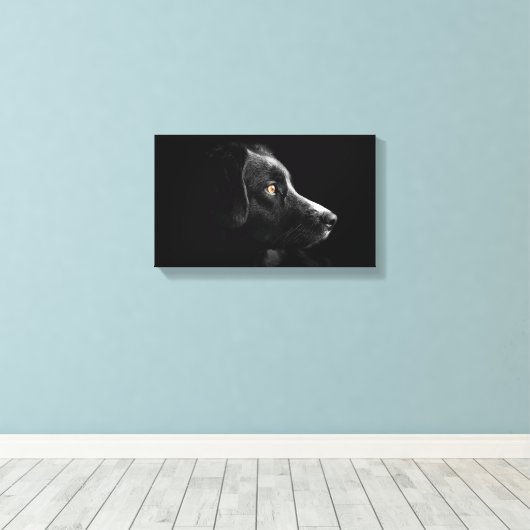 met zwarte labrador relayback omwikkeld canvas (Insitu (Houten vloer))