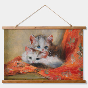 Meta Plückebaum's Cute Kitten Oil Painting Hangend Wandkleed