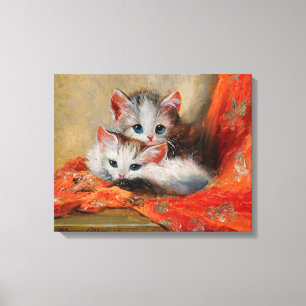 Meta Plückebaum's Oude Snoezige Kat Schilderij Canvas Afdruk