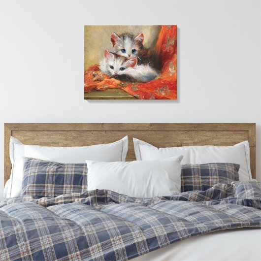 Meta Plückebaum's Schattigee kattenschilderij Canvas Afdruk (Insitu (Slaapkamer))