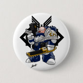META Warrior Badge Ronde Button 5,7 Cm (Voorkant)