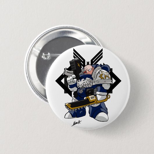 META Warrior Badge Ronde Button 5,7 Cm (Voorkant /achterkant)