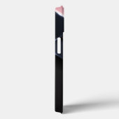 Metaal 3-D Monogram roze Zwarte vierkantjes Case-Mate iPhone Case (Achterkant / Rechts)