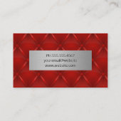metaal | Achtergrond rode opvulling Visitekaartje (Achterkant)