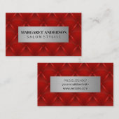 metaal | Achtergrond rode opvulling Visitekaartje (Voorkant / Achterkant)