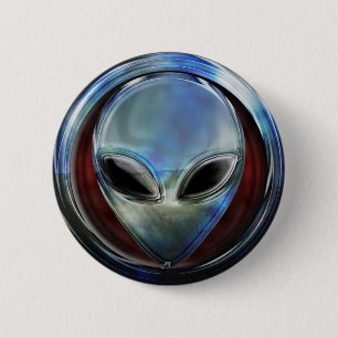 Metaal Alien Head 03 Button