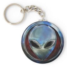 Metaal Alien Head 03 Sleutelhanger